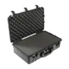 Peli Air Case 1555, Schwarz, geöffnet, mit Schaumstoff
