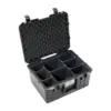 Peli Air Case 1557, Schwarz, geöffnet, mit TrekPak-Trennsystem