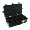 Peli Air Case 1605, Schwarz, geöffnet, mit TrekPak-Trennsystem