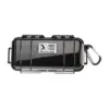 Peli Case 1030, Schwarz, geschlossen, mit Karabinerhaken