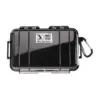 Peli Case 1040, Schwarz, geschlossen, mit Karabinerhaken