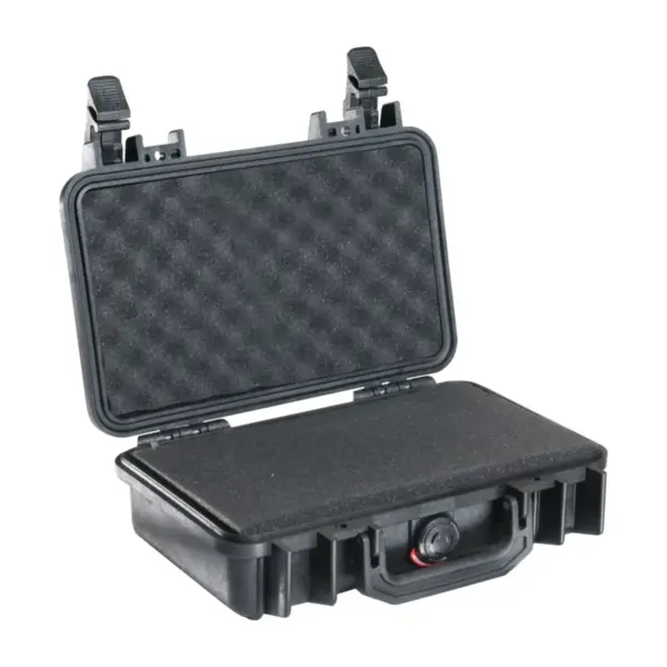 Peli Protector Case 1170, Schwarz, geöffnet, mit Schaumstoff