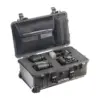 Peli Protector Case 1510, Schwarz, geöffnet, mit Schaumstoff und Laptopfach