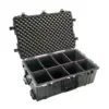 Peli Protector Case 1650, Schwarz, geöffnet, mit TrekPak-Trennsystem