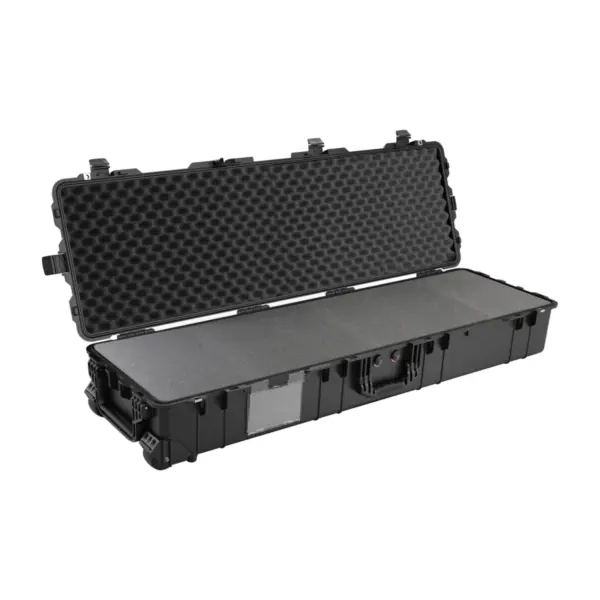 Peli Protector Case 1770, Schwarz, geöffnet, mit Schaumstoff