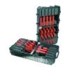 Peli Protector Case 1780, Schwarz, geöffnet, mit Schaumstoffeinlage und eingelegten Langwaffen