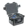 Peli Storm Case iM2075, Schwarz, geöffnet, mit Schaumstoff und eingelegten Geräten