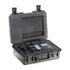 Peli Storm Case iM2300, Schwarz, geöffnet, mit Schaumstoff und eingelegtem Gerät