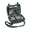 Peli Storm Case iM2370, Schwarz, geöffnet, mit Laptop, Deckel-Organizer und Schultergurt