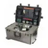 Peli Storm Case iM2975, Schwarz, geöffnet, mit Deckel-Organizer und Kameraausrüstung