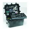 Peli Storm Case iM3075, Schwarz, geöffnet, mit Deckel-Organizer und Fotoausrüstung